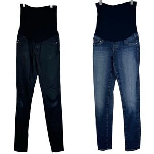 AG Adriano Goldschmied‎ Bundle of 2 Women's Jeans Black and Blue 25R Maternity
